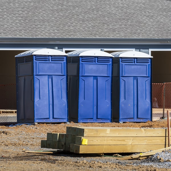 how often are the portable toilets cleaned and serviced during a rental period in Kincaid KS